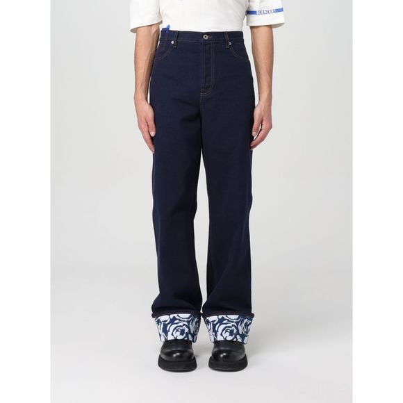 Burberry Men Turn Up Jeans Mid Blue